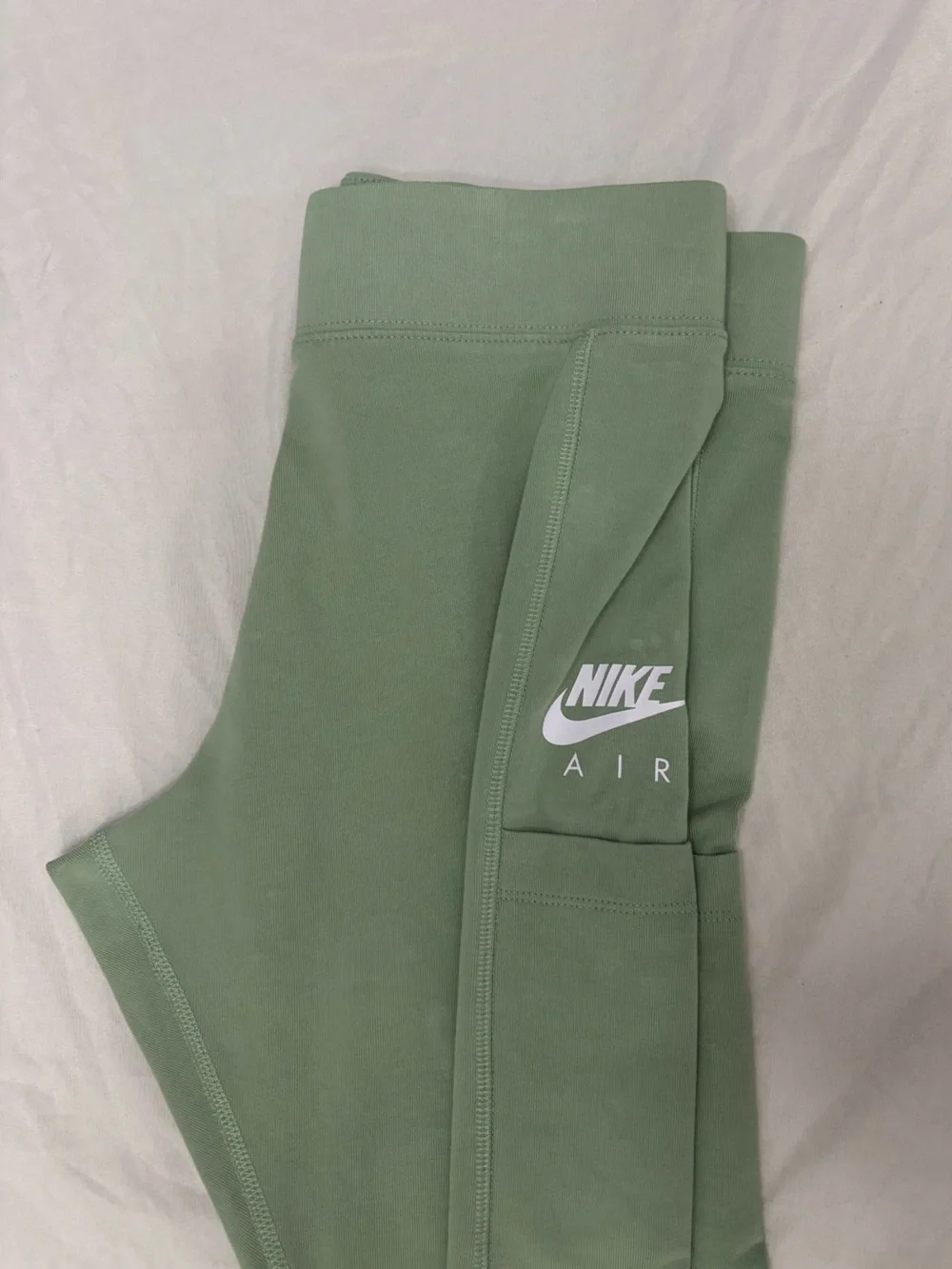 Nike Olive Green Leggings with White Side Logo